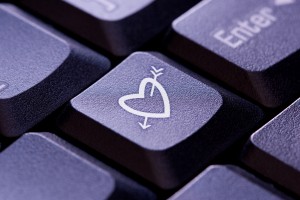 Heart and Arrow Symbol on computer key