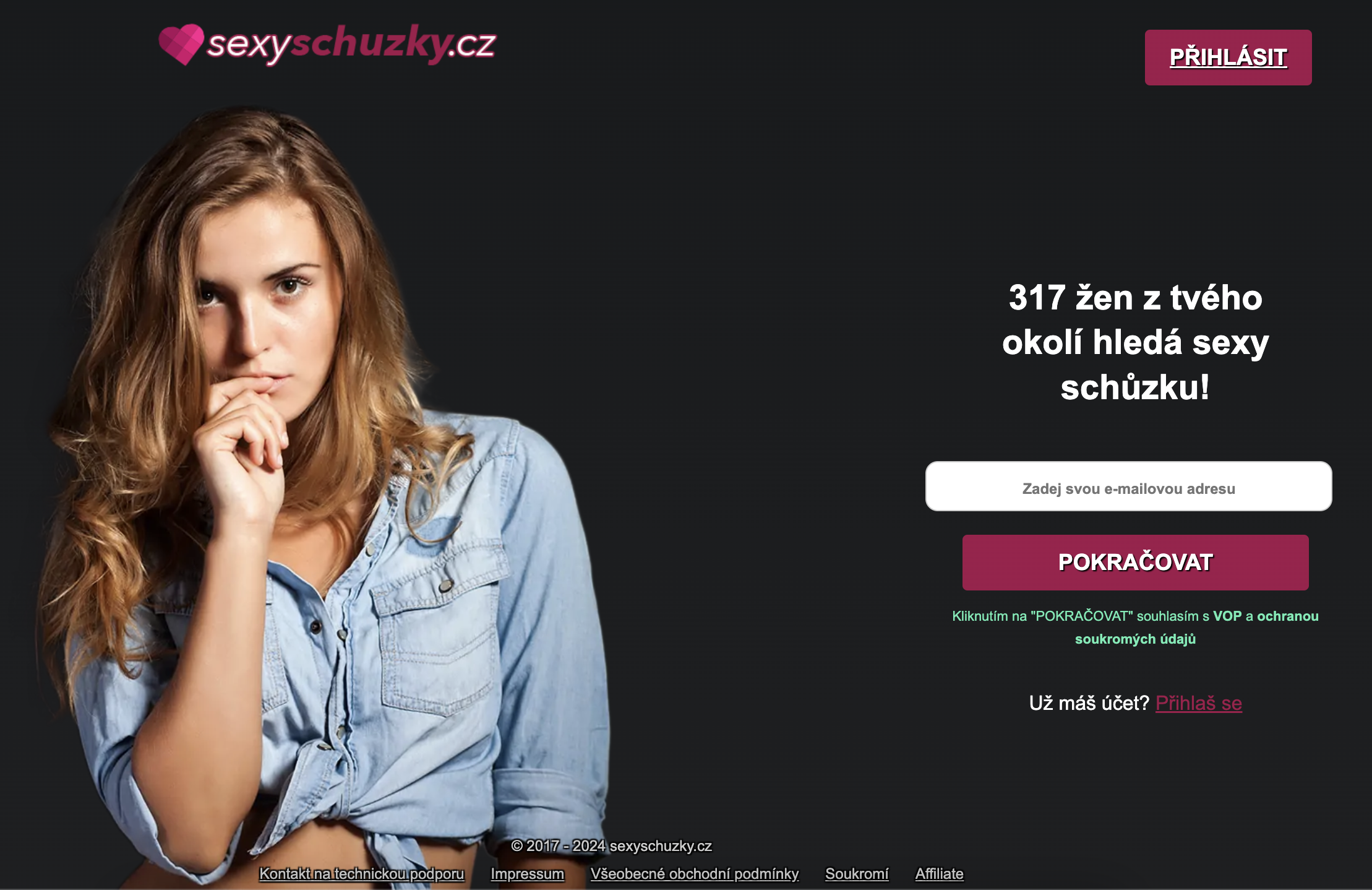 sexyschuzky landing page